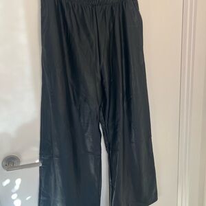 Avec Les Filles Black Wide Leg Pants